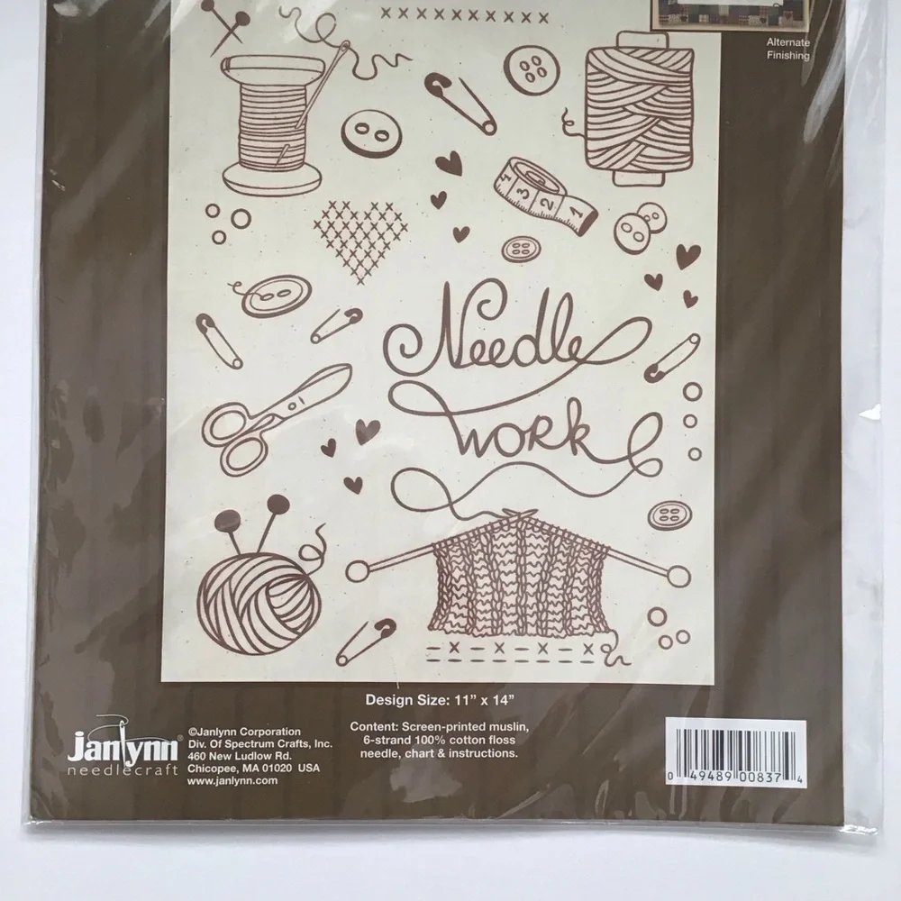 Sewing Theme Simple Stitch NEEDLEWORK Stamped Stitch Kit 11